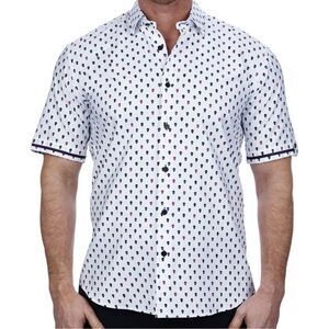 MACEOO SHORT SLEEVE MENTALITY COLLECTION GALILEO MULTI-SKULL WHITE - size S